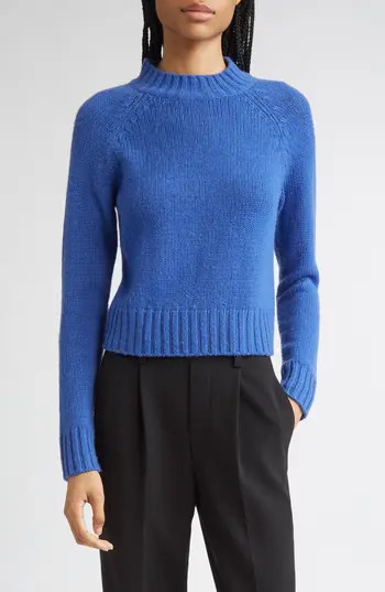 Vince Raglan Sleeve Wool & Cashmere Crewneck Sweater in Harbor at Nordstrom Rack, Size X-Large | Nordstrom Rack