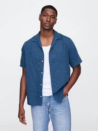 Linen-Blend Vacay Shirt in Standard Fit | Gap Factory | Gap Factory