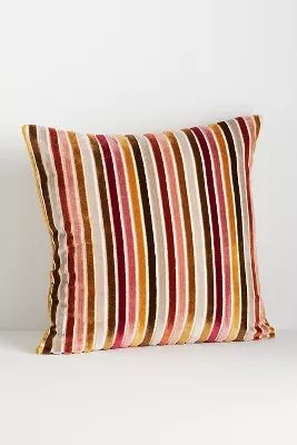 Velvet Stripe Pillow Cover | Anthropologie (US)