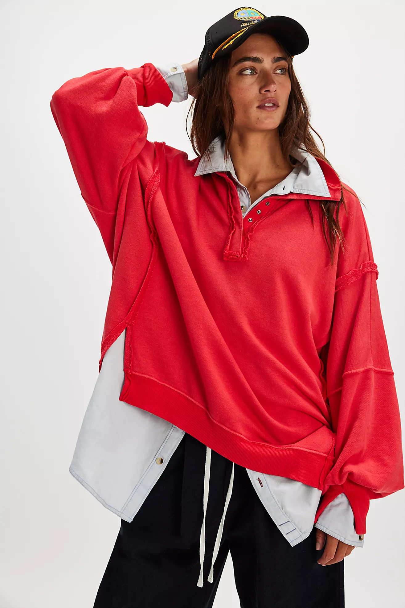 We The Free Camden Henley Sweatshirt | Free People (Global - UK&FR Excluded)