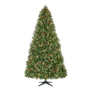 9 ft Westwood White Fir LED Pre-Lit Tree with 800 Warm White Lights | The Home Depot