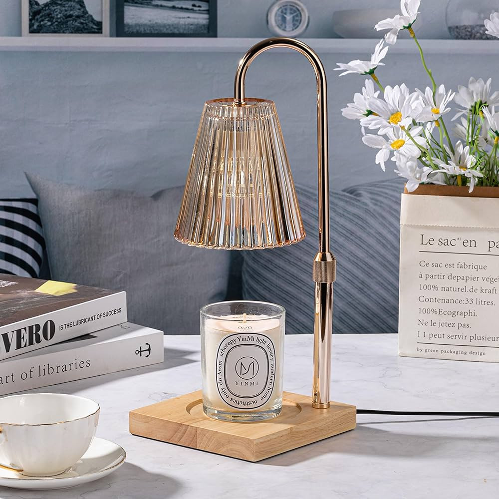 Candle Warmer Lamp, with 2 Bulbs,Timer & Dimmer,Adjustable Height,Compatible with Large Yankee Ca... | Amazon (US)