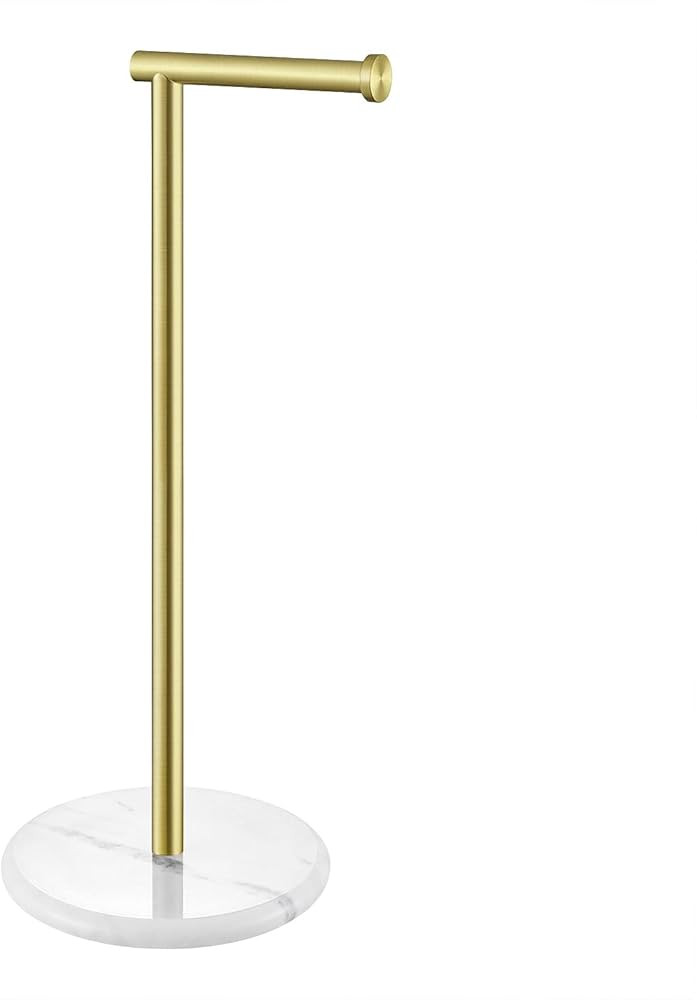 KES Gold Toilet Paper Holder Stand Tissue Roll Holder with Modern Marble Base, SUS304 Stainless S... | Amazon (US)