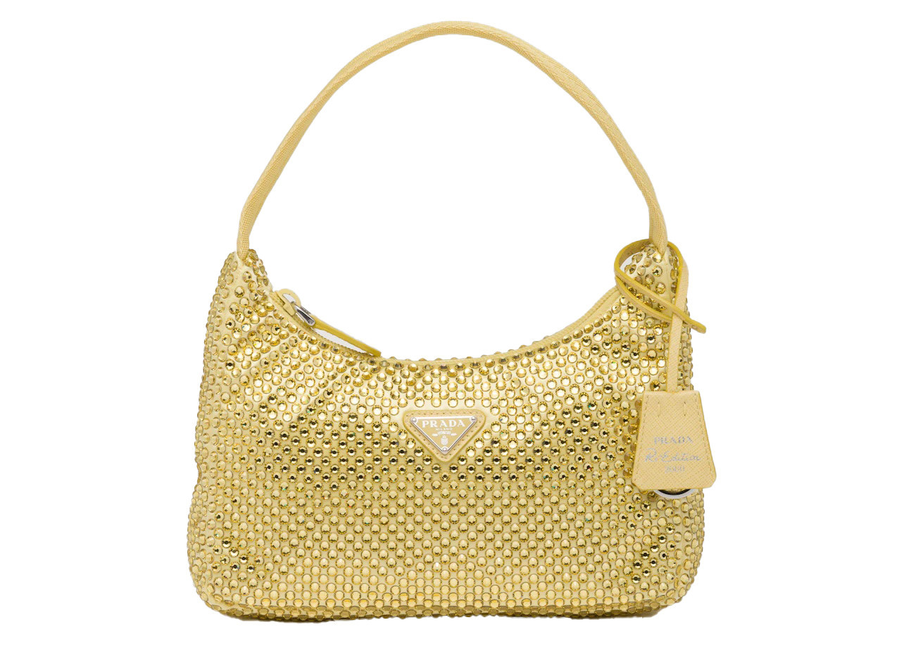 Women's Prada Satin MiniBag With Artificial Crystals in Pineapple Yellow | StockX