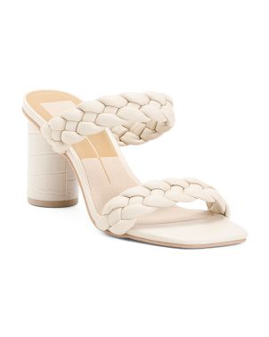 Square Toe Woven Strap Heeled Sandals | Women's Shoes | Marshalls | Marshalls