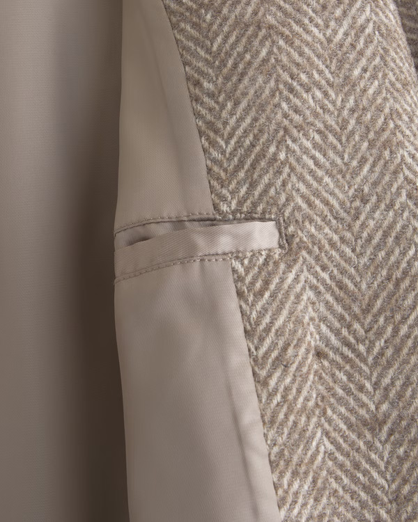 A&F Carrie Wool-Blend Trench Coat | Abercrombie & Fitch (US)