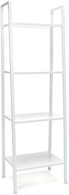 OFM Essentials Collection 4-Shelf Free Standing Ladder Bookshelf, in White/White | Amazon (US)