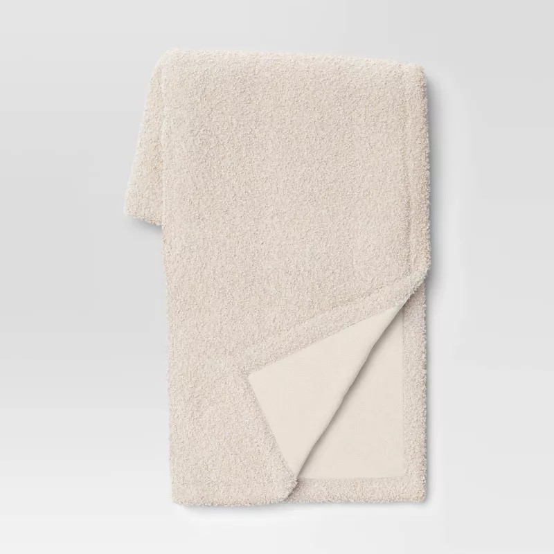 Teddy Boucle Throw Blanket with Plush Reverse - Threshold™ | Target