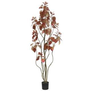 Vickerman 5 ft. Artificial Rogot Rurple Tree with Pot-Red TB170260 - The Home Depot | The Home Depot
