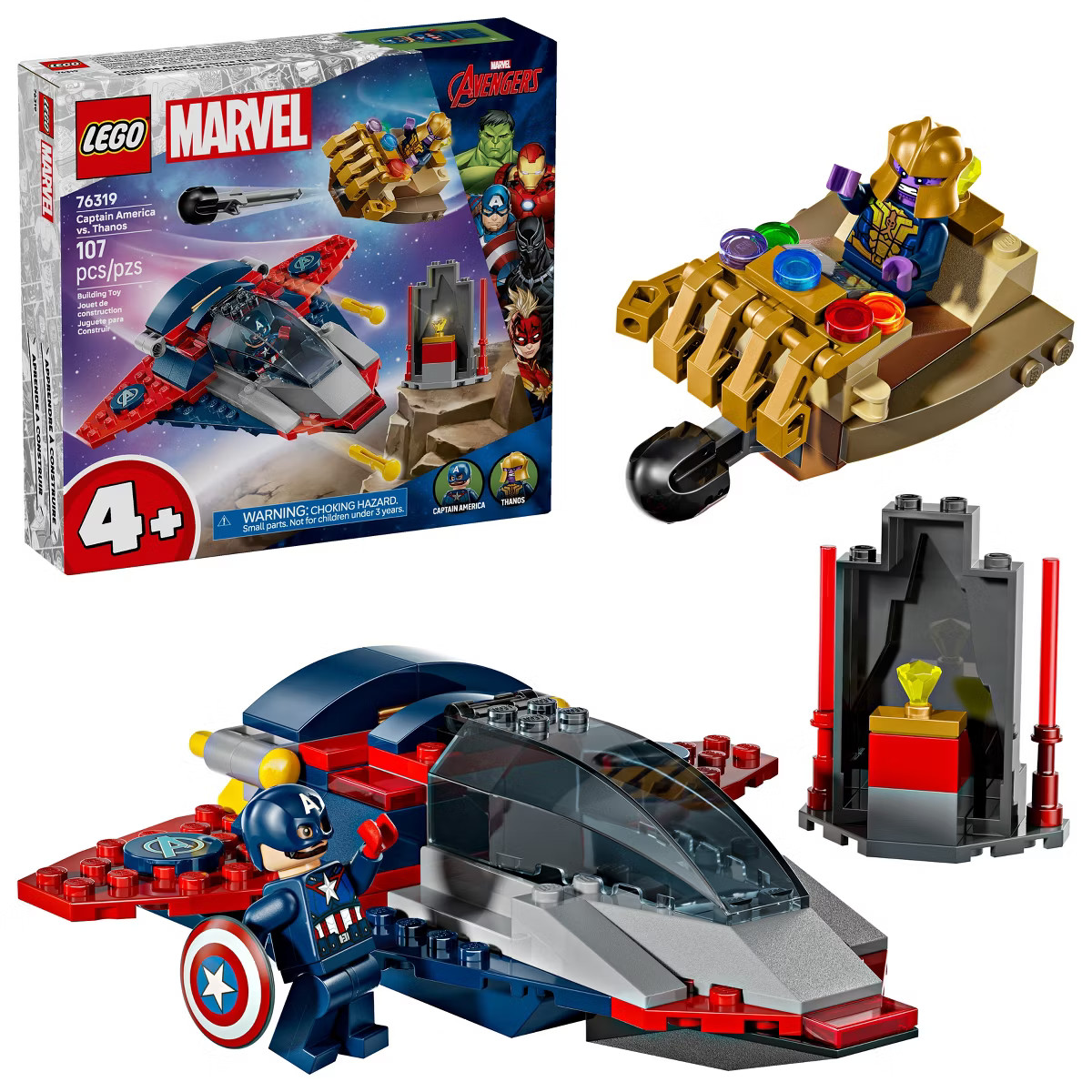 LEGO Marvel Captain America vs Thanos Kids Toy 76319 | Target