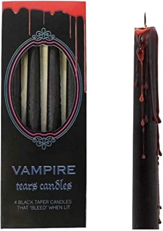 something different Vampire Tears Black Candles - Set of 4 Bleeding Candles - Gothic Rituals Hall... | Amazon (US)