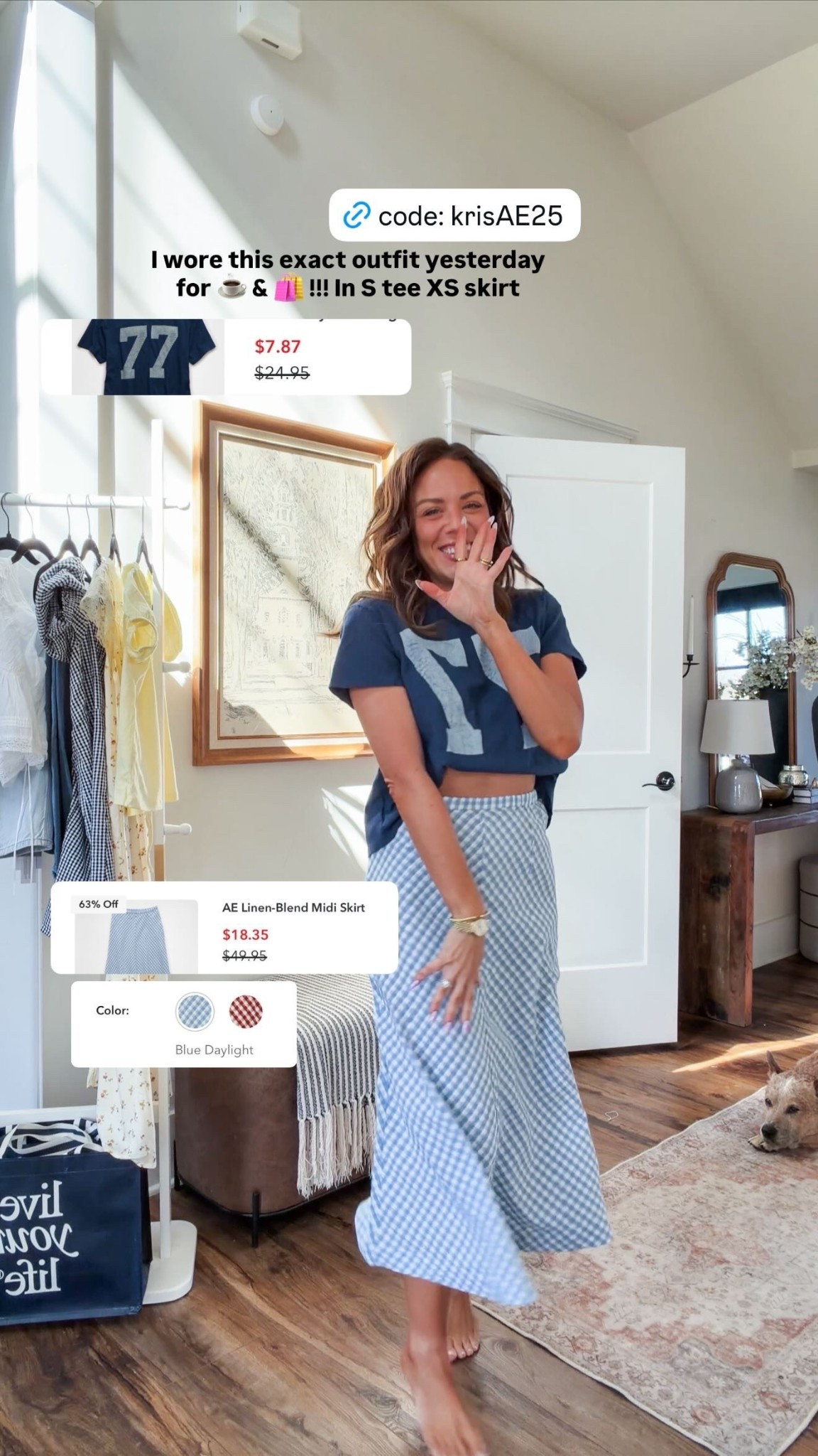 krisAE25 for extra 25% off sale @americaneagle 

#LTKSaleAlert #LTKdayinmylife #LTKootd