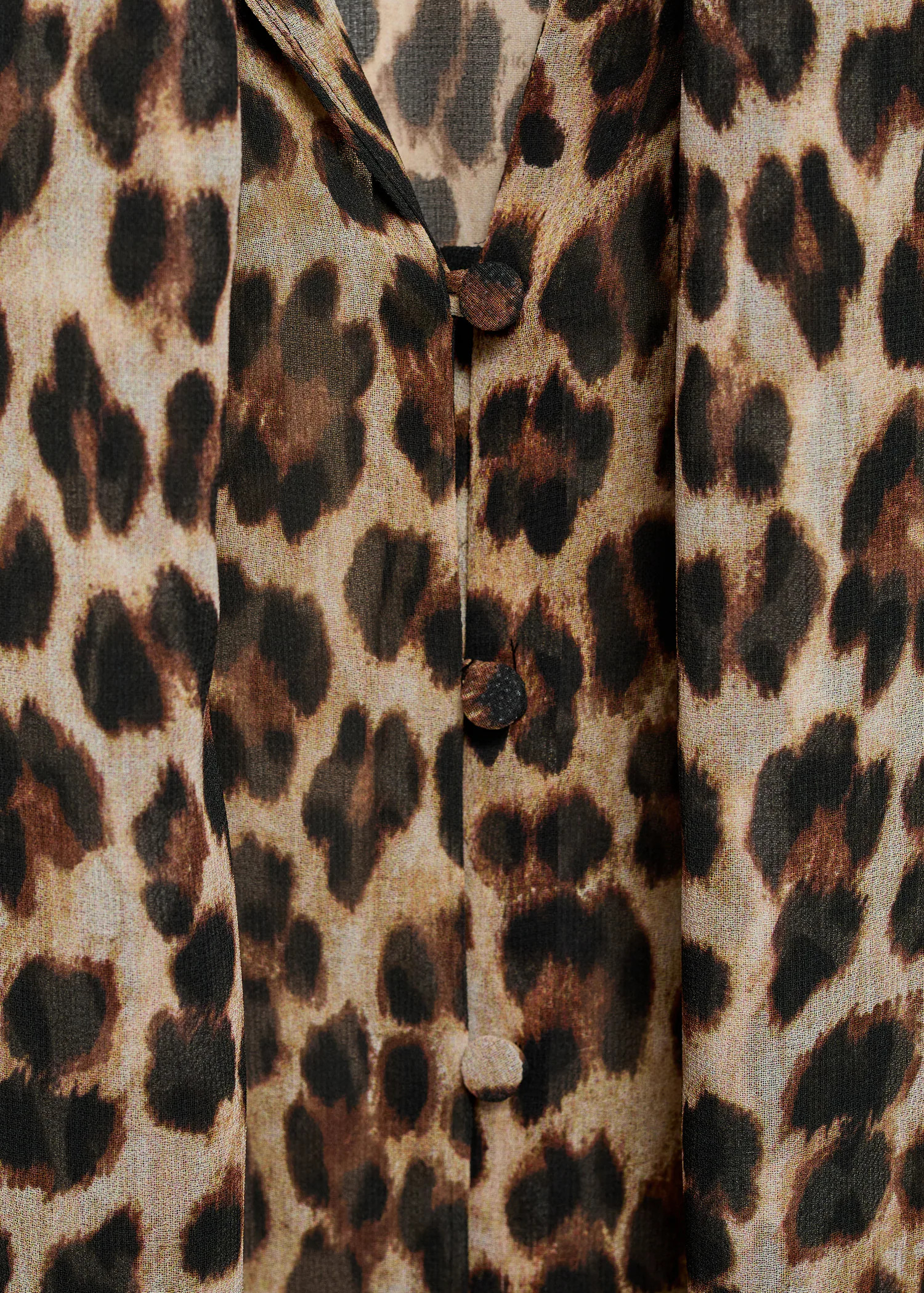 Leopard-print blouse with collar and bow | MANGO (US)