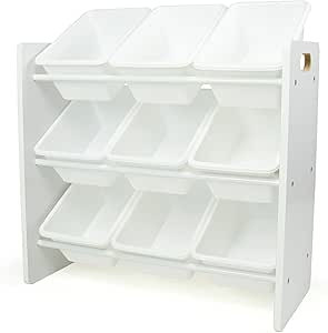 Humble Crew Toy Storage Organizer with 9 Removable Storage Bins for Kids Playroom, 3-Tier Toddler... | Amazon (US)