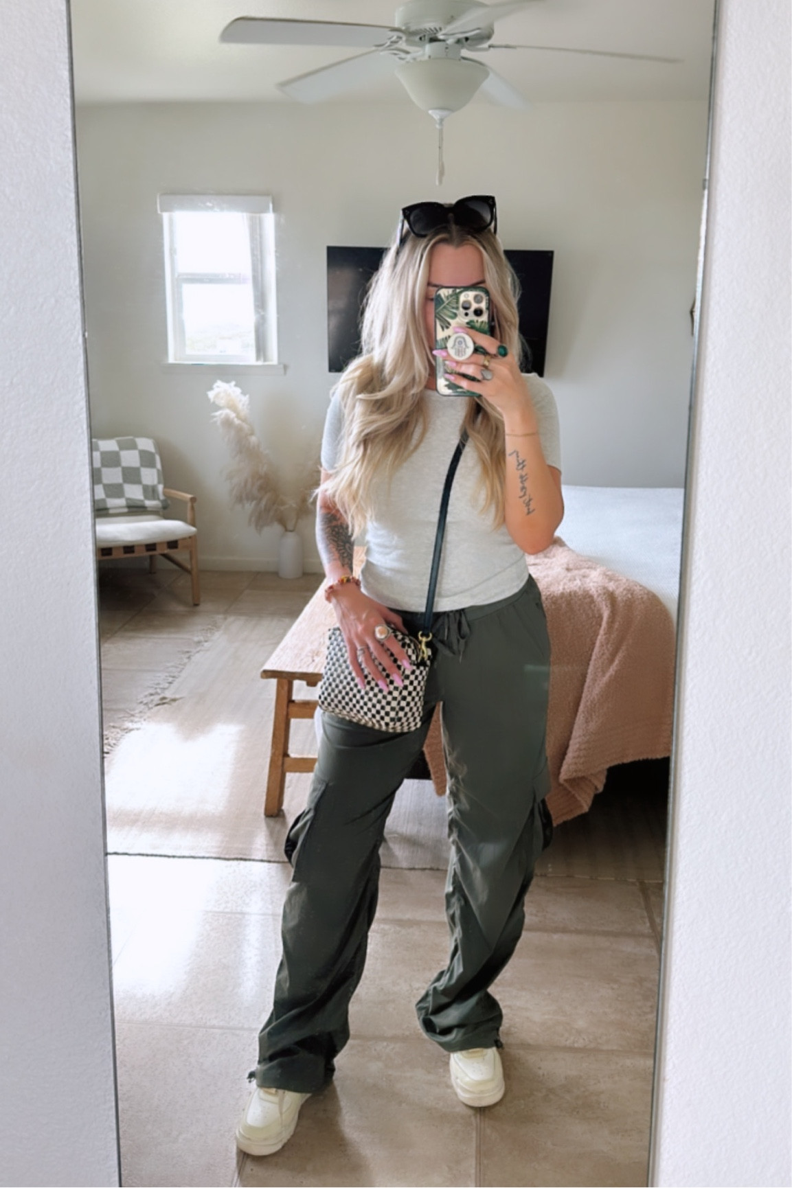 I went shopping with a girlfriend yesterday, and we both ended up buy this tee shirt because it’s soft and flattering on an UNREAL level. 

I’ve had my eye on these pants for a while too and I can tell I’ll be wearing them all the time! 

#LTKfindsunder100 #LTKfitness #LTKSpringSale