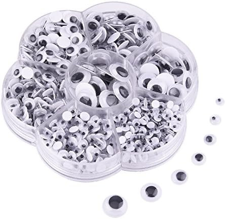 KUUQA 700 Pieces Mixed Wiggle Googly Eyes Self Adhesive Googly Eyes DIY Scrapbooking Crafts (Asso... | Amazon (US)