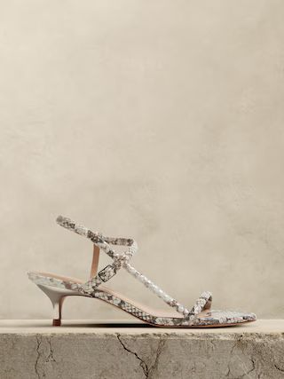 Terzo Leather Kitten-Heel Sandal | Banana Republic (US)