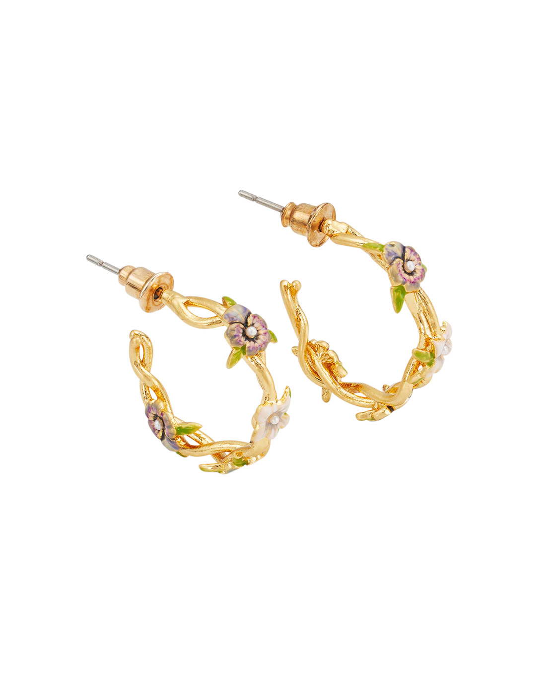 Gold Wildflower Hoop Earrings | Fable England