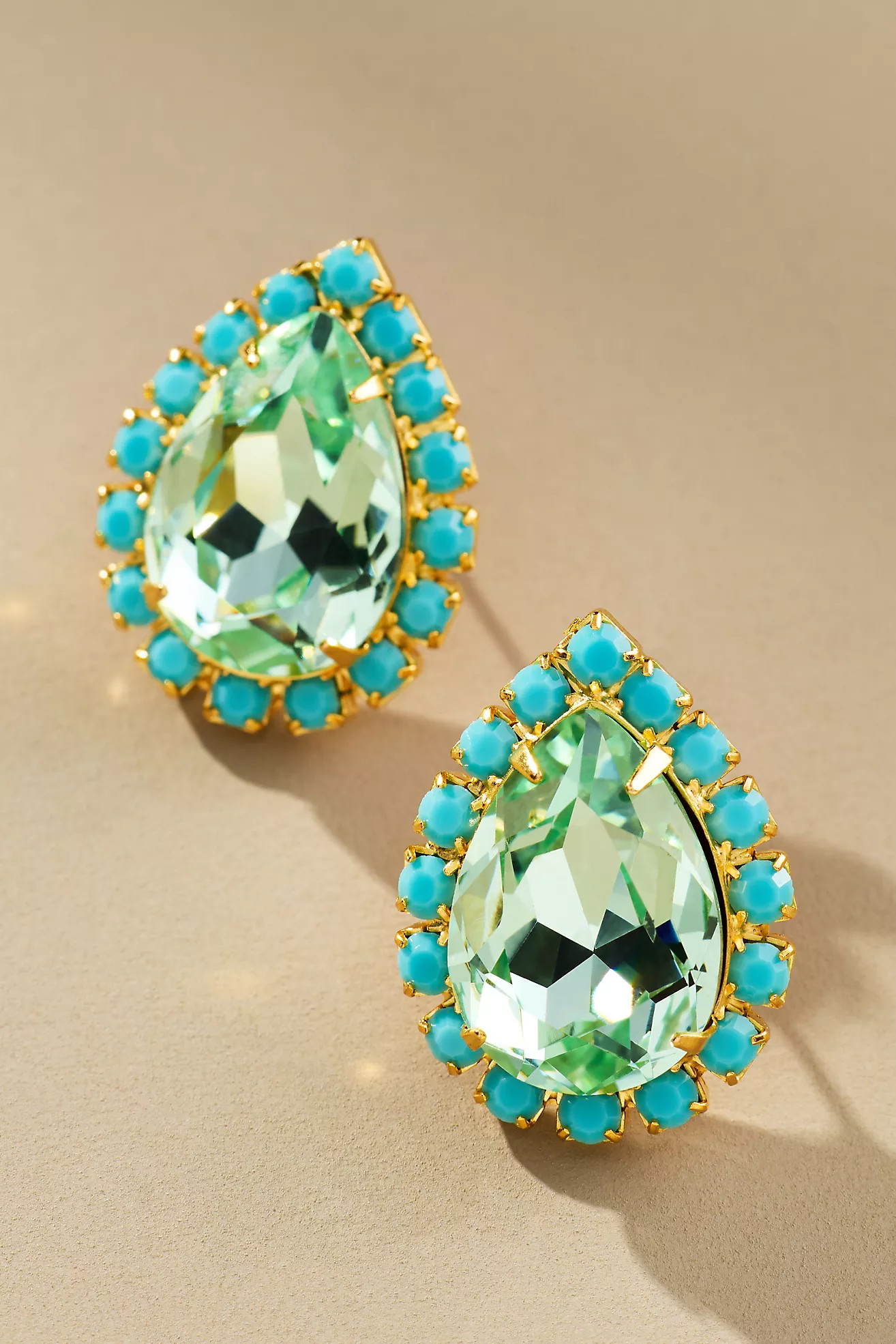 The Pink Reef Pear Stud Earrings | Anthropologie (US)