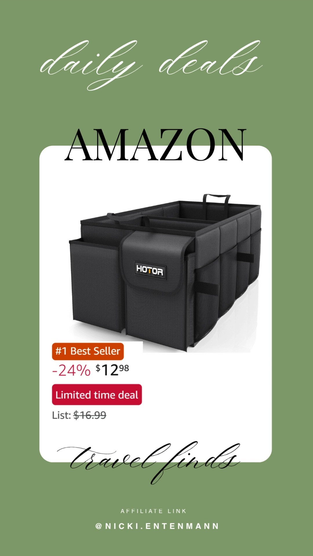 Trunk organizer keeps your car neat and essentials within reach. Durable, foldable, and practical for everyday drives or road trips, it makes clutter disappear with style 🚗👜✨

#trunkorganizer #caraccessories #storage #organization #automotive #travelgear #roadtripessentials #carstorage #shopping #practicalstyle 

 #LTKdayinmylife #LTKSaleAlert #LTKTravel