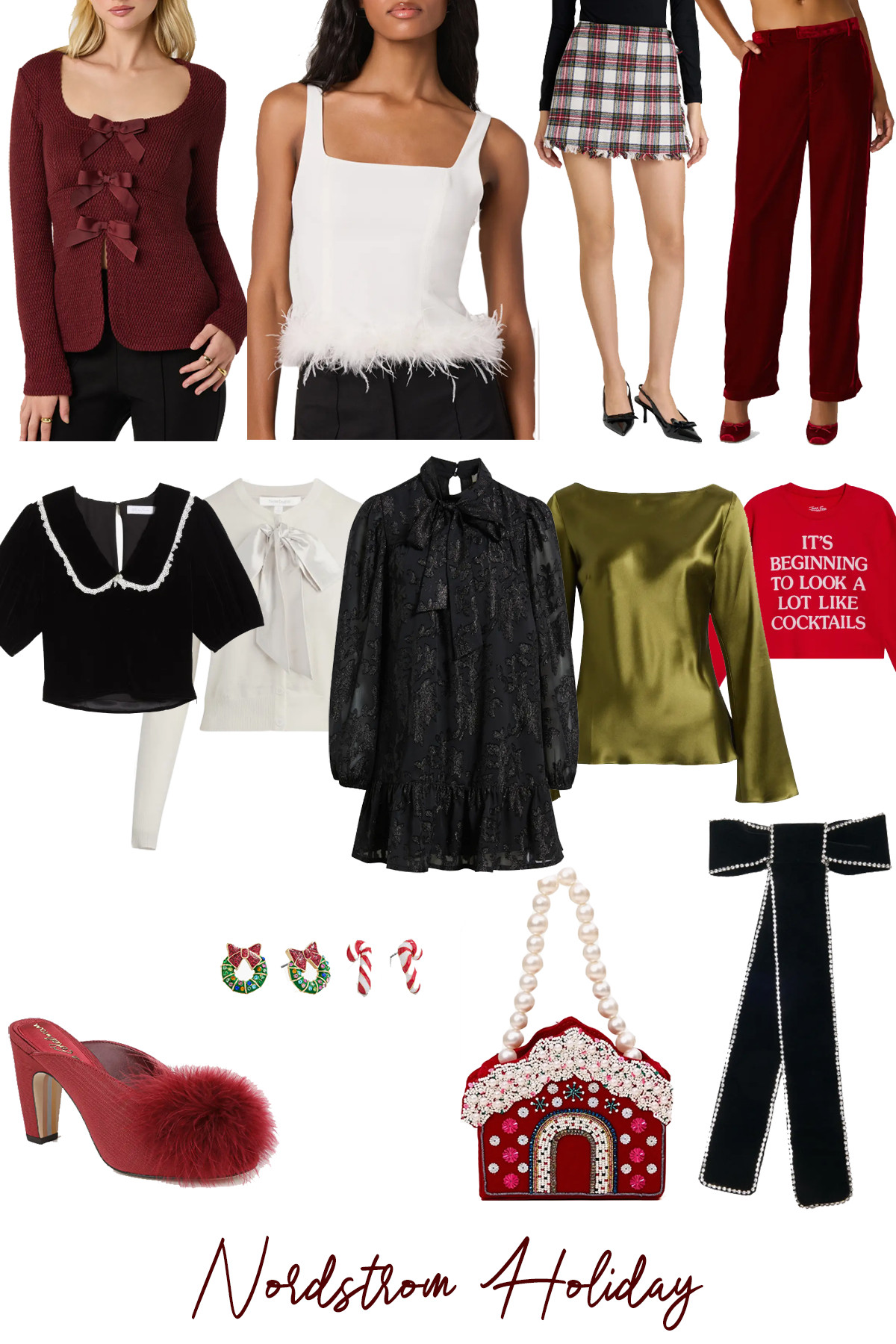 Nordstrom Christmas Outfits

This Nordstrom holiday edit includes rich textures like velvet, satin, and feather trims, seen in pieces such as the bow-front cardigan, the feather-hem cami, and the olive satin blouse. The graphic “It’s Beginning to Look a Lot Like Cocktails” sweater is sure to be a hit at whatever Christmas event you’re wearing it to. Romantic details like the lace-trim velvet top, bow-tie blouses, and the black jacquard dress, add a vintage-inspired sophistication.

 

 #LTKCyberWeek #LTKGiftGuide #LTKHoliday