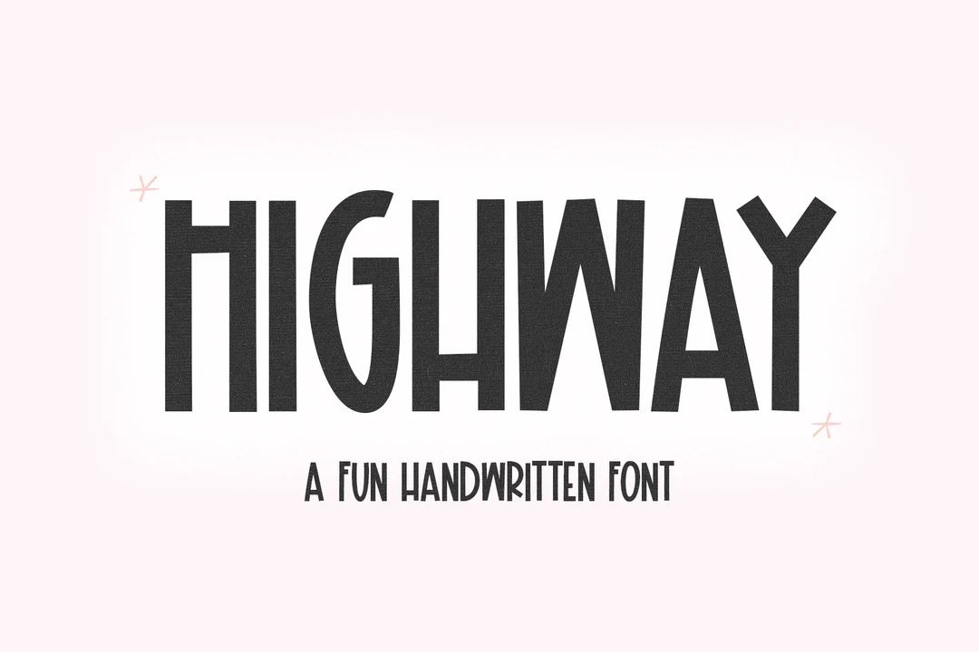 Highway Font  Handwritten Font Cricut Fonts Cute Font - Etsy | Etsy (US)