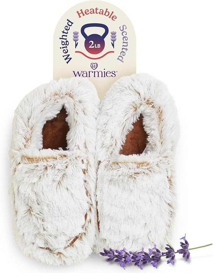 warmies Microwaveable House Slippers for Women - Plush, Soft & Fuzzy Indoor Slippers with Backs &... | Amazon (US)
