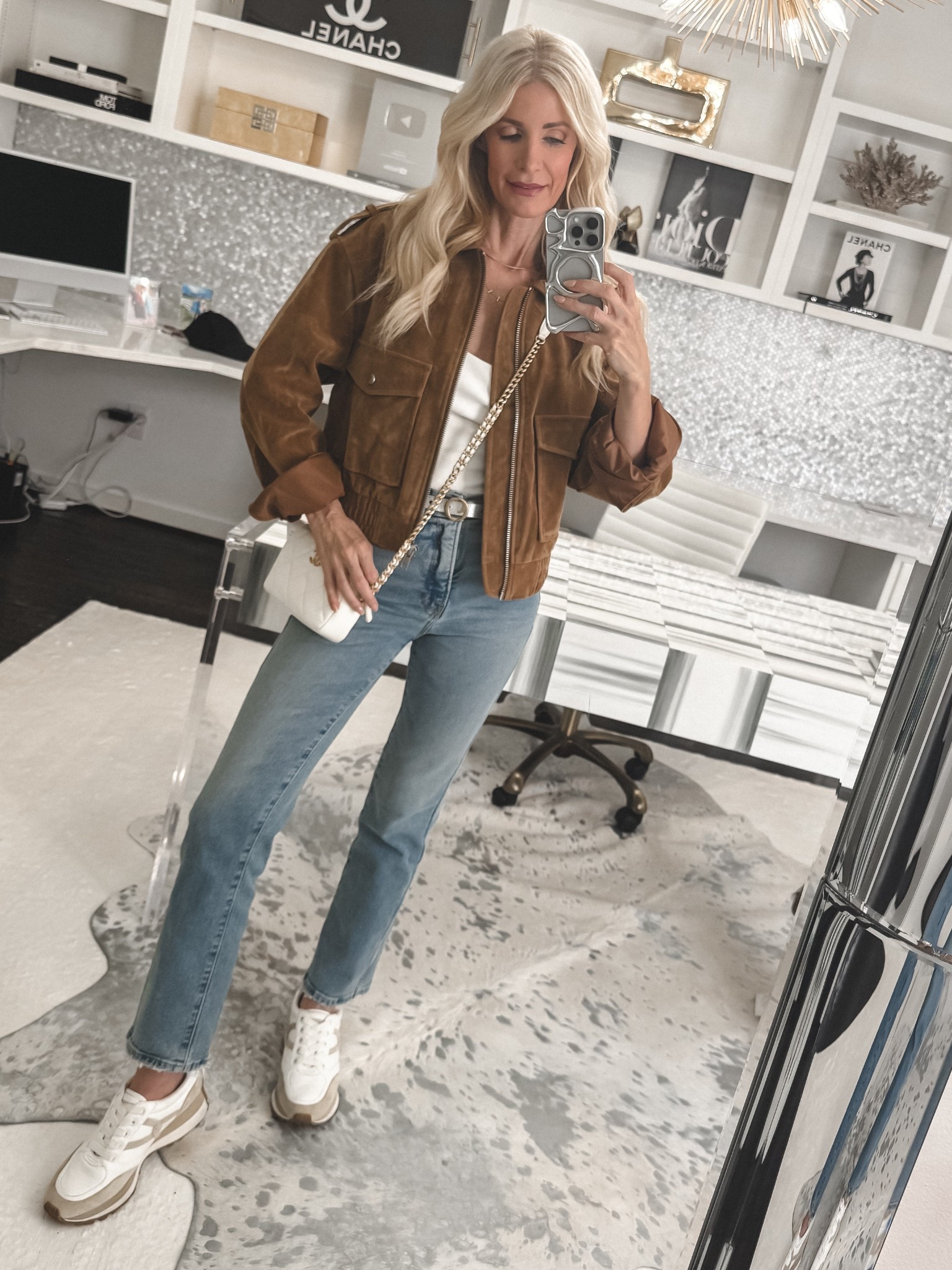 Loving this trending faux suede jacket! So easy and casual yet still chic and stylish - so perfect for everyday or even travel! I'm wearing an XS and it fits tts. 

 

#LTKSeasonal #LTKOver40 #LTKStyleTip