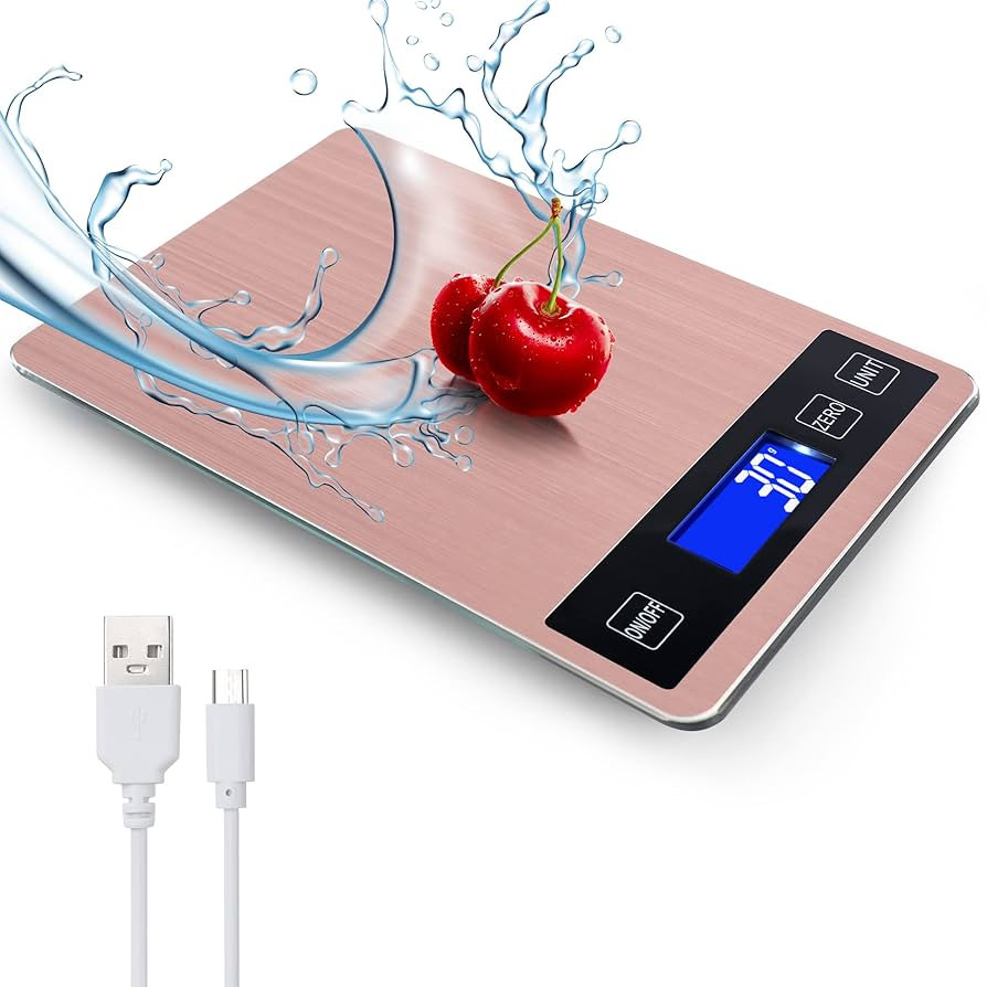 33lb Food Kitchen Digital Scale,1g/0.05oz Precise Graduation, USB Charging Kitchen Scale, Waterpr... | Amazon (US)