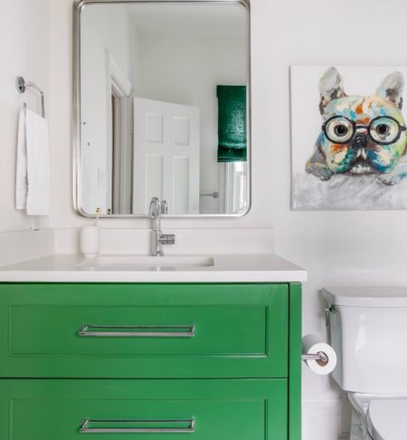 When designing a bathroom, I love to add a pop of color through the cabinetry. I love that it easily brings a space to life and shows so much personality. 


#LTKstyletip #LTKhome #LTKfindsunder50