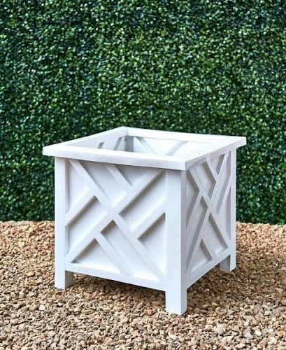 Chippendale-Style Planters-White - Walmart.com | Walmart (US)