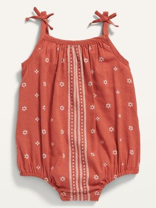 Printed Tie-Shoulder Bubble One-Piece for Baby | Old Navy (US)