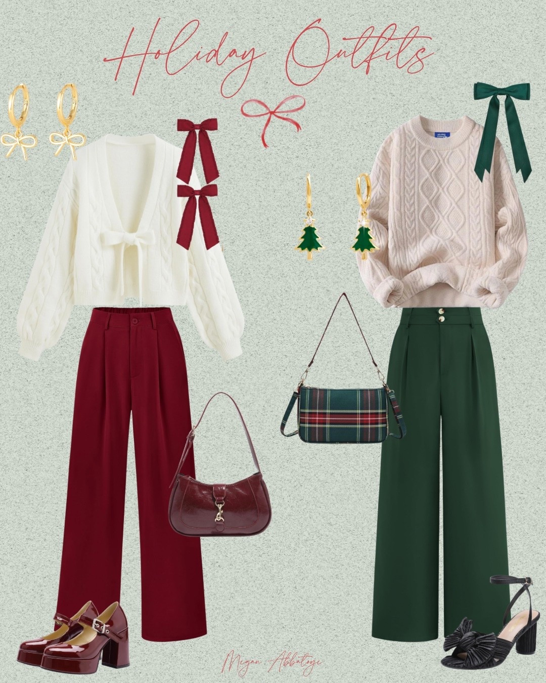 Holiday outfit inspo that aren’t dresses, I love a good tailored pant and a cute ribbon ♥️ 



#LTKSeasonal #LTKHoliday #LTKFindsUnder100