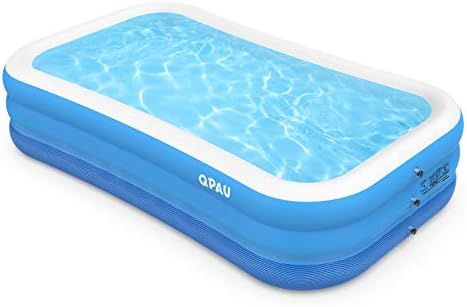 QPAU Inflatable Swimming Pool, Family Full-Sized Blow Up Pool, Heavy Duty Above Ground Pool for K... | Amazon (US)