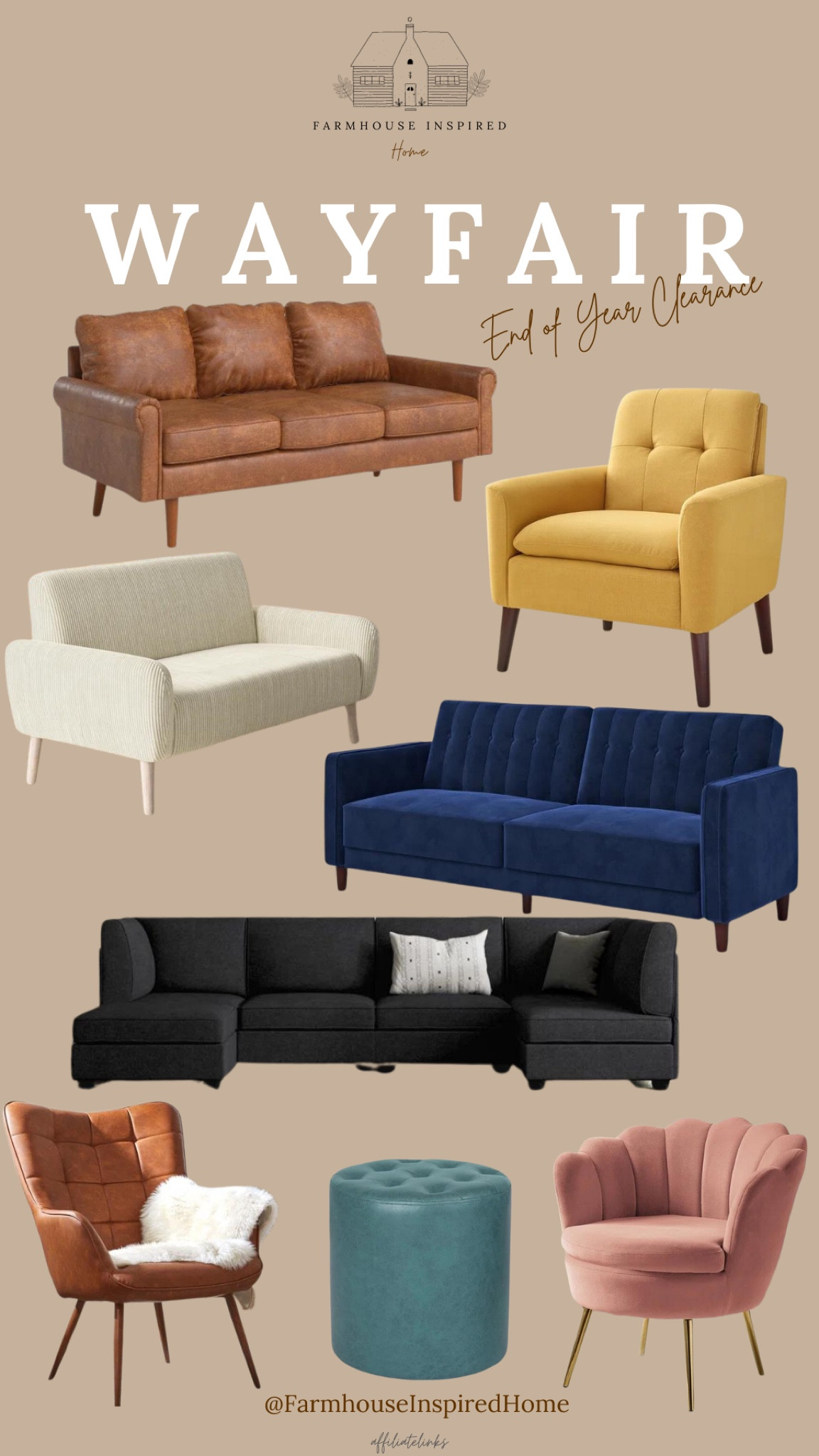 Year End Clearance Sale is on now at Wayfair. Get upto 55% off on various Living Room Seating! #founditonwayfair Living Room Sofa, Armchair, Ottoman, Loveseat, Sectional

#LTKhome #LTKSeasonal #LTKsalealert