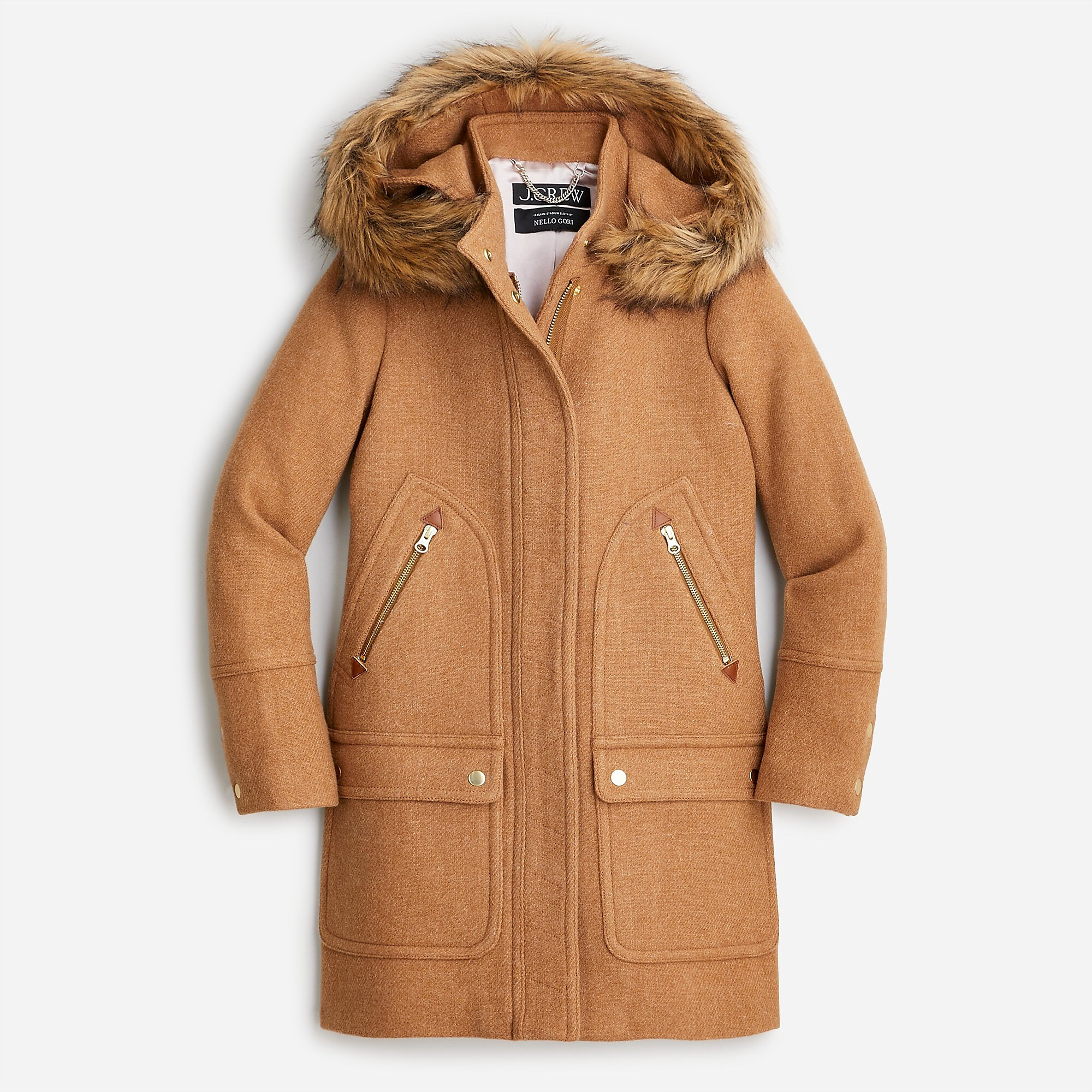 Petite new chateau parka in Italian stadium-cloth wool | J. Crew US