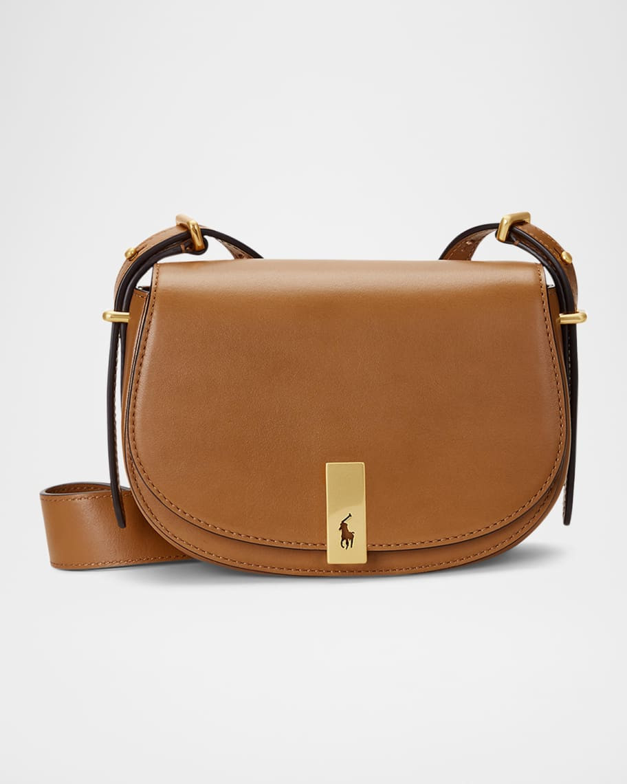 Polo Ralph Lauren Polo ID Mini Calfskin Saddle Bag | Neiman Marcus