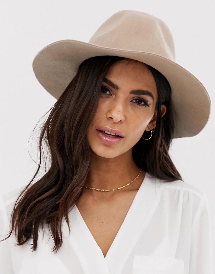 French Connection - Aiyko - Cappello fedora in lana-Beige | ASOS (Global)
