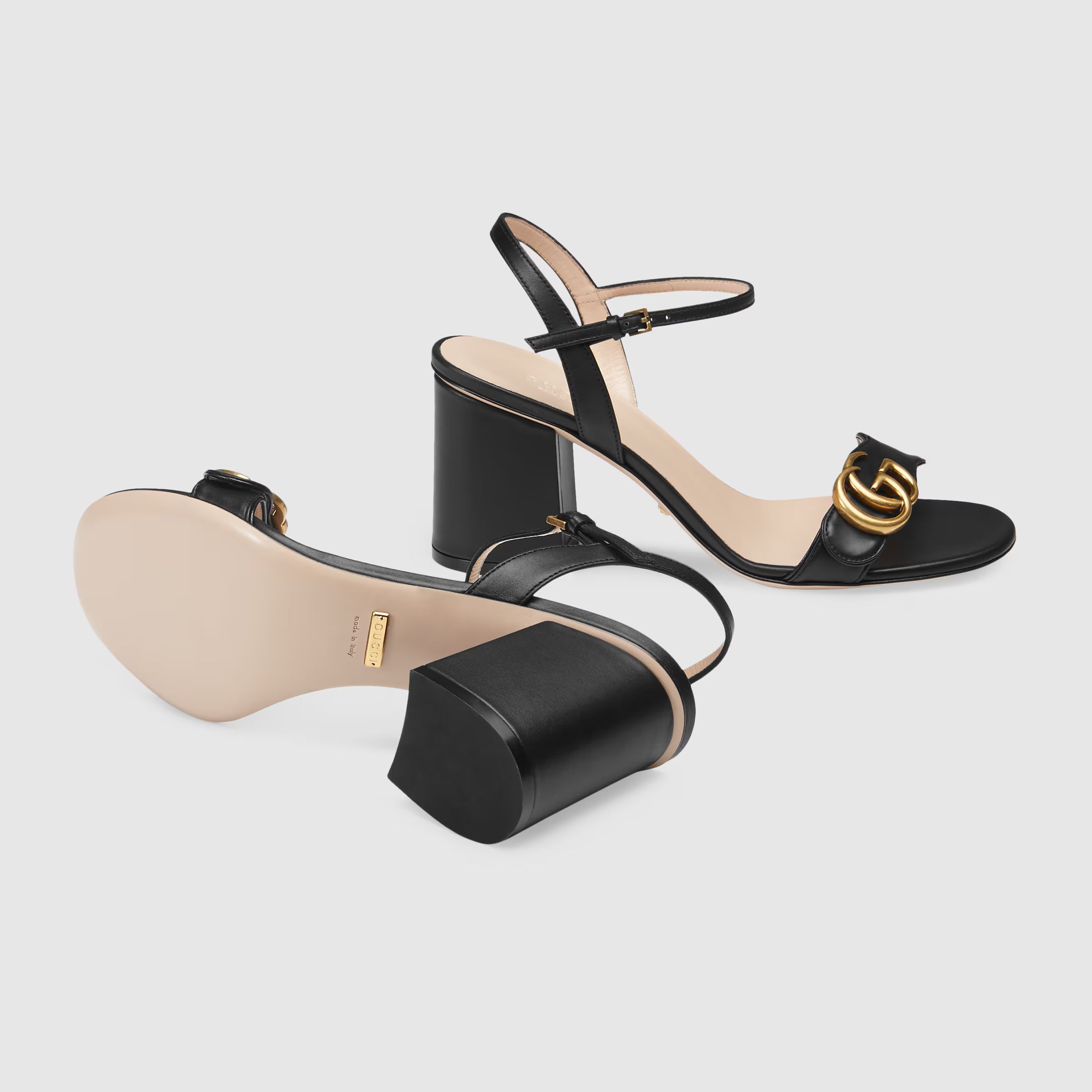Leather mid-heel sandal | Gucci (UK)