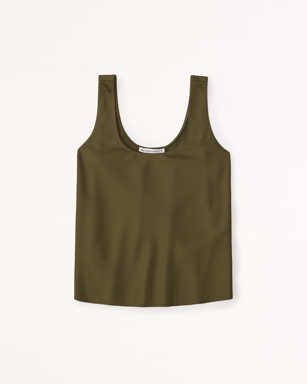 Satin Scoopneck Cami | Abercrombie & Fitch (US)
