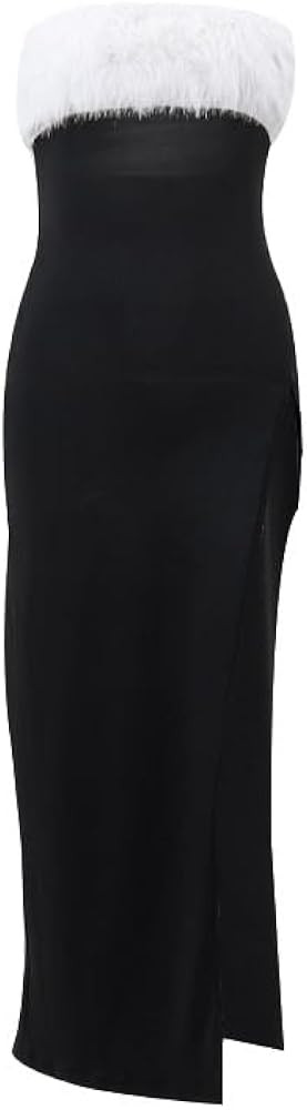 DKE&YMQ Spring Burst Sexy One-Shoulder Bust Slit Dress Women, Fashion Strapless Slimming Long Dre... | Amazon (US)