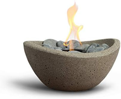 Terra Flame Tabletop Fire Bowls Wave – Beige Table Top Fire Bowl for Indoor and Outdoor, Portab... | Amazon (US)