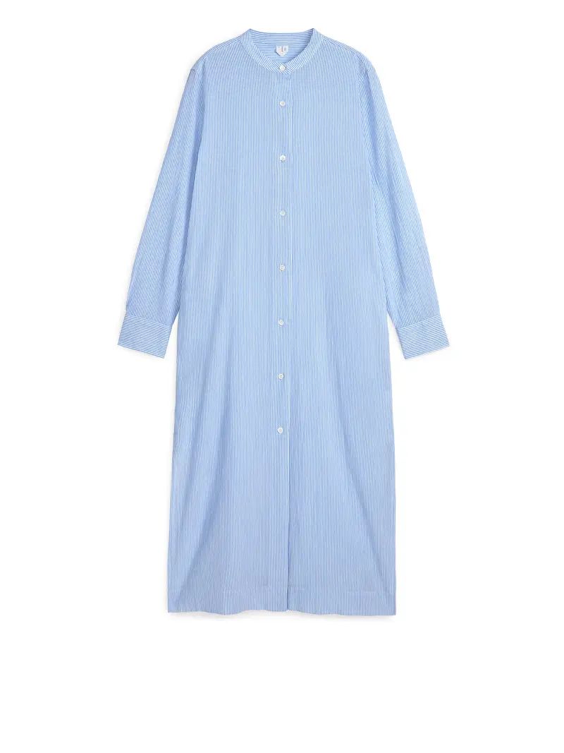 Long Shirt Dress - Blue/White - ARKET GB | ARKET (US&UK)