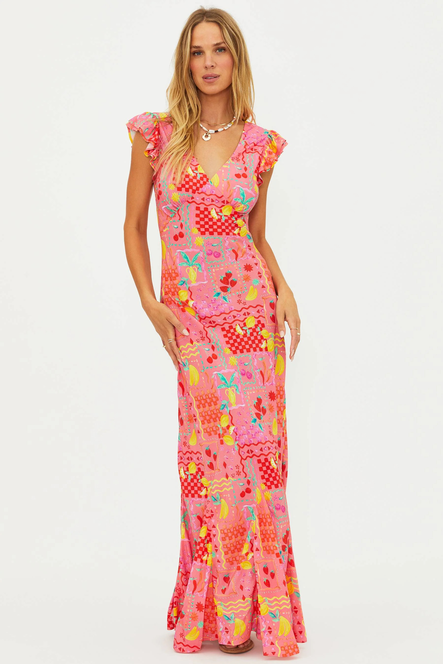 Elodie Dress Passion Fruit | Colorful Fruit Print Maxi Dress | Beach Riot | Beach Riot