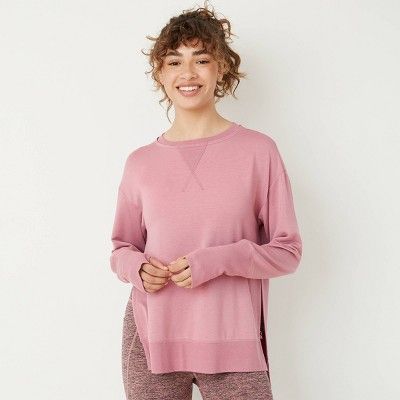 Women's Cozy Side Slit Pullover Sweatshirt - JoyLab™ | Target