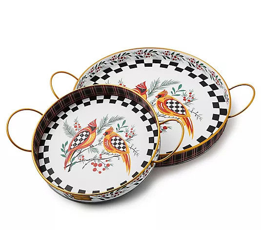 MacKenzie- Childs Set of 2 Serving Trays - QVC.com | QVC