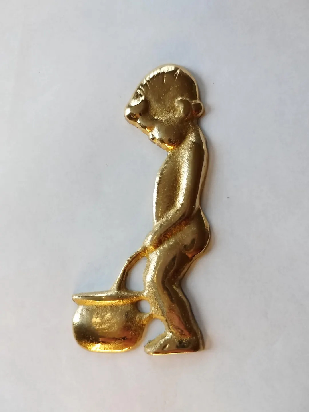 Brass WC Sign, Peeing Boy Restroom Sign, Bathroom Door Plaque, WC Restroom Sign, Brass Toilet Doo... | Etsy (US)