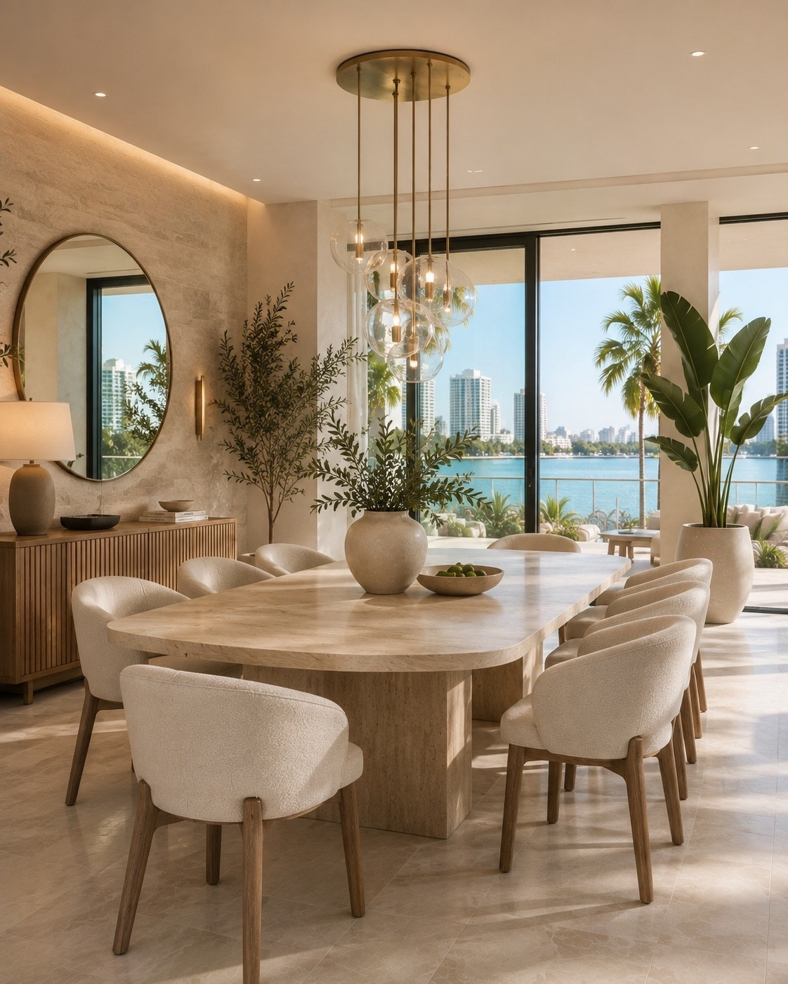 This luxury coastal dining room combines organic modern design with warm wood finishes, sculptural furniture, oversized windows, and breathtaking waterfront views. Soft neutral tones, elegant lighting, and timeless textures create the perfect space for everyday dining and sophisticated entertaining.

#diningroom #luxurydiningroom #organicmodern #coastalinterior #moderninterior #interiordesign #homedecor #luxuryhome #neutraldecor #diningroomdesign #warmminimalism #contemporaryhome #designerhome #interiorinspiration #coastalhome #amazonhome #ltkhome #luxurylifestyle #diningdecor #homeinspo