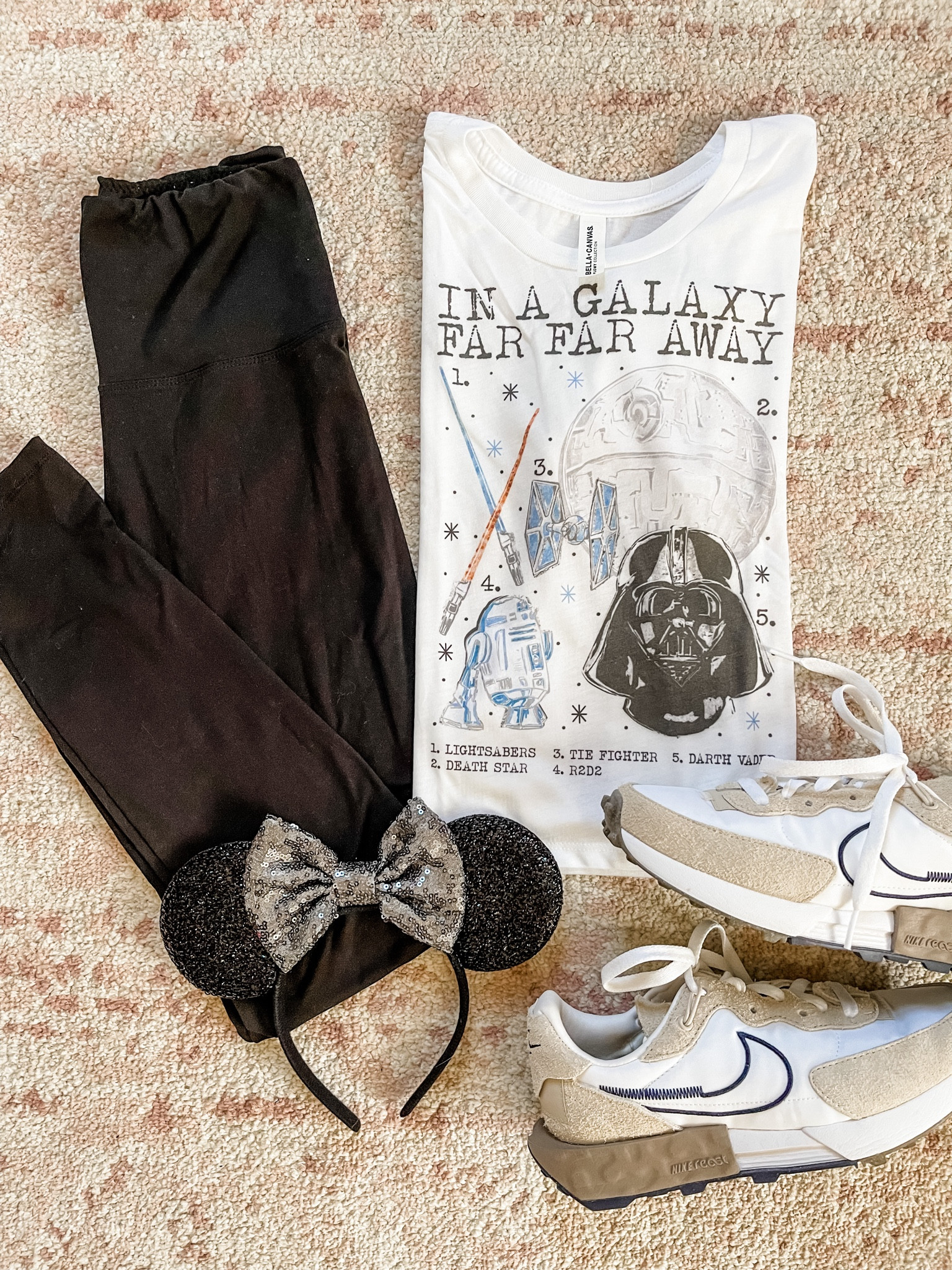 Disney outfit! Star Wars, Hollywood Studios, mickey ears, lululemon leggings, nike waffle sneakers 


#LTKtravel #LTKfit #LTKunder100
