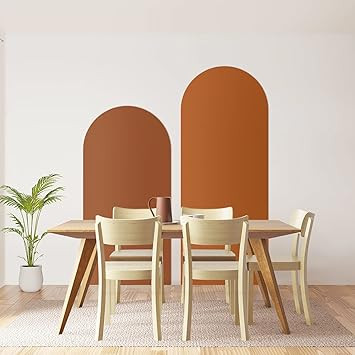 2 Pieces Arch Wall Decal Decor Sticker Boho Wall Decor Terracotta Decors Boho Removable Wall Deca... | Amazon (US)